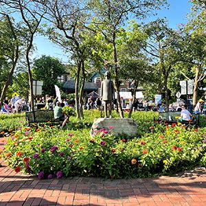 Child Sculpture in Downtown Flossmoor